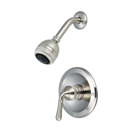 Olympia Faucets Single Handle Shower Trim Set, Wallmount, Brushed Nickel, Style: Traditional T-2342-BN